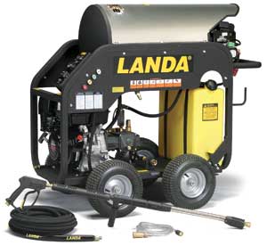 美国LANDA发动机燃气驱动/加热型热水高压/超高压清洗机设备